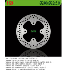 Гальмівний диск задній yamaha x-ciЗАДНІ125 08-12, 250 07-17, x-max 125/250 05-09 (240x92x5) (4x8,5mm)