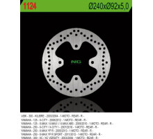 Гальмівний диск задній yamaha x-ciЗАДНІ125 08-12, 250 07-17, x-max 125/250 05-09 (240x92x5) (4x8,5mm)