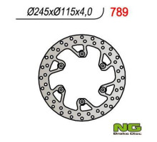 Ng гальмівний диск задній yamaha yz 125/250 (02-18) yzf/wrf (02-18) suzuki rm 125/250 '88-'12 (245x115x4)(6x6,5mm)