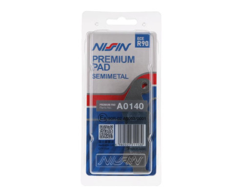 Гальмівні колодки nissin 2024/10 kh125 premium напівметалічні (ece r90) (made in japan) (2p-215gs)