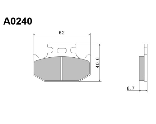 Гальмівні колодки nissin 2024/10 kh152 premium напівметалічні (ece r90) (made in japan) (2p-227ns)