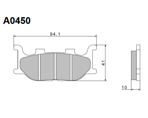 Гальмівні колодки nissin 2024/10 kh199 premium semi-metallic (ece r90) (made in japan) (2p-249ns)