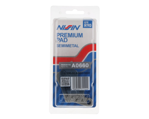 Гальмівні колодки nissin 2024/10 kh208 premium semi-metallic (ece r90) (made in japan) (2p-275ns)