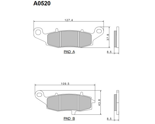 Гальмівні колодки nissin 2024/10 kh229 premium напівметалічні (ece r90) (made in japan) (2p-260ns)