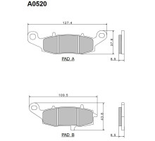 Гальмівні колодки nissin 2024/10 kh229 premium напівметалічні (ece r90) (made in japan) (2p-260ns)