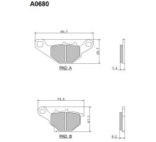 Гальмівні колодки nissin 2024/10 kh230 / kh396 premium semi-metallic (ece r90) (made in japan) (2p-279ns)
