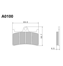 Гальмівні колодки nissin 2024/10 kh252 / kh380 premium напівметалічні (ece r90) (made in japan) (2p-210ns)