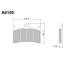 Гальмівні колодки nissin 2024/10 kh252 / kh380 premium напівметалічні (ece r90) (made in japan) (2p-210ns)
