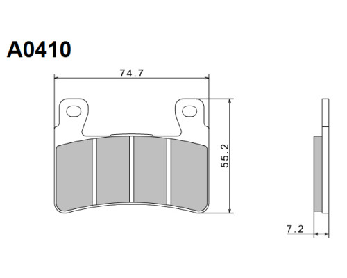 Гальмівні колодки nissin 2024/10 kh265 / kh296 преміум напівметалічні (ece r90) (made in japan) (2p-245ns)