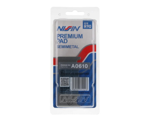 Гальмівні колодки nissin 2024/10 kh613 premium semi-metallic (ece r90) (made in japan) (2p-268ns)