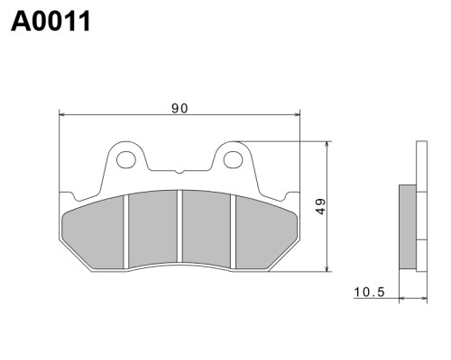 Гальмівні колодки nissin 2024/10 kh69 premium напівметалічні (ece r90) (made in japan) (2p-201ns)
