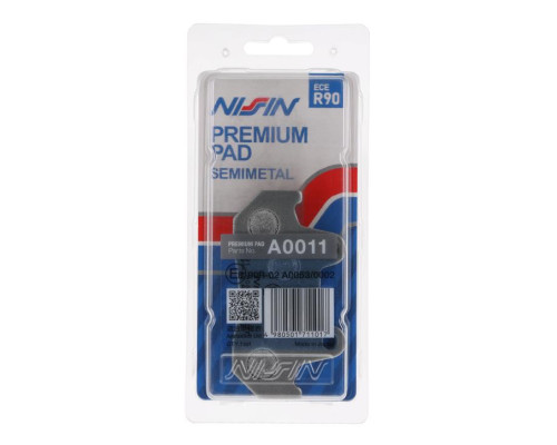Гальмівні колодки nissin 2024/10 kh69 premium напівметалічні (ece r90) (made in japan) (2p-201ns)