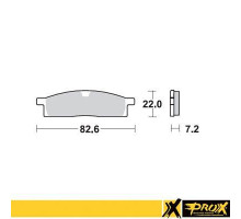 Гальмівні колодки prox kh119 yamaha yz 80/85 '93-19, yz 65 '19-20, ttr 125 '00-18 передні