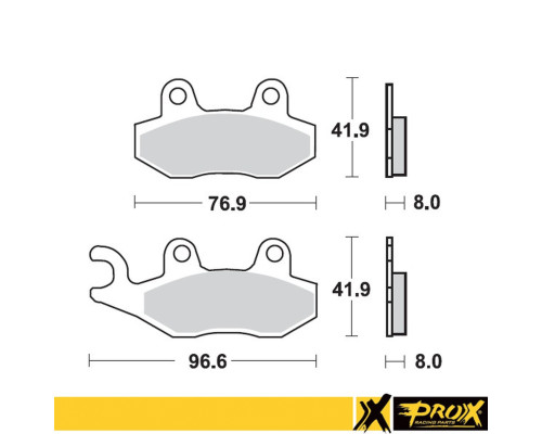 Гальмівні колодки prox kh135 / kh214 yamaha yz 125/250 '90-97 передні