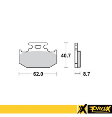Гальмівні колодки prox kh152 kawasaki kx 125/250/500 '89-94, suzuki rm 125/250 '89-94, yamaha yz 125 '92-97, 250 '92-97, yz/yzf 400 '98 задні