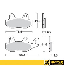 Гальмівні колодки prox kh165 suzuki lt-r 450 '06-11, yamaha yfz 450 '04-08 перед права