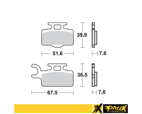Гальмівні колодки prox kh302 kawasaki kx 65 '00-20, suzuki rm 65 '03-05 передні