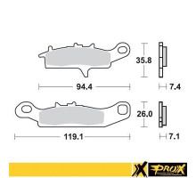 Тормозні колодки prox kh342 kawasaki kfx 450r 08-14, kvf 650 brute force '05-13 передні ліві