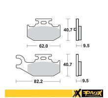 Гальмівні колодки prox kh428 yamaha yfm 700 raptor '06-11 задні