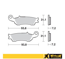 Гальмівні колодки prox kh450 yamaha yz 125/250/250f/450f '08-16 передні