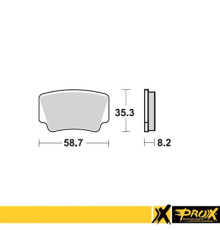 Гальмівні колодки prox kh463 ktm 450/505/525 sx/xc atv '08-12 задні