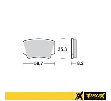 Гальмівні колодки prox kh463 ktm 450/505/525 sx/xc atv '08-12 задні