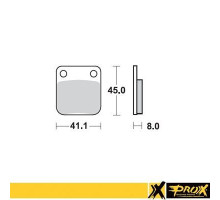 Гальмівні колодки prox kh54 kawasaki kx 65 '00-20, suzuki rm 65 '03-05 задні
