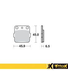Гальмівні колодки prox kh84 / kh84/3 honda cr 80/85 '86-07, crf 150r '07-09 передні, yamaha yz 80/85 '93-19, yz 65 '19-20 задні