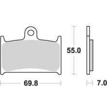 Колодки гальмівні sbs kh145 / kh236 street performance (excel) агломерація suzuki rf 900 '94-'97, gsf 1200 bandit '97-'00 колір золото