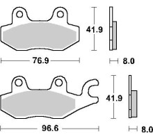 Гальмівні колодки sbs kh165 / kh215 racing dual carbon колір чорний