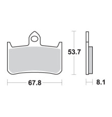 Sbs тормозні колодки kh187 street performance (excel) агломерація honda rs 250r '91-'92, rvf 400rr '90-'96 колір золото