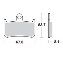 Sbs тормозні колодки kh187 street performance (excel) агломерація honda rs 250r '91-'92, rvf 400rr '90-'96 колір золото