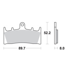Гальмівні колодки sbs kh188 трек і спорт сінтер золотого кольору (замінює суміш rs)