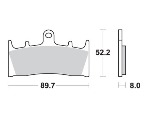 Гальмівні колодки sbs kh188 трек і спорт сінтер золотого кольору (замінює суміш rs)