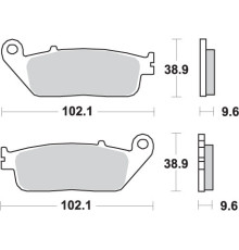 Гальмівні колодки sbs kh196 street standart керамічні підходять: honda cb 500, ctx 700, nc 750, vt 750, xl 600v, передні