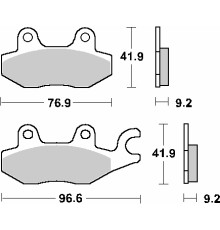 Гальмівні колодки sbs kh197 street standard ceramic sv 125 '11-'15, honda ns-1 75 '92-'00, keeway partner 100 '06-'10, kymco agiliЗАДНІ125/200 '14-'17, bw 125/150 '99-'06, dink 125 '96-'09, dink 200 '04-&#