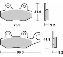 Гальмівні колодки sbs kh197 street standard ceramic sv 125 '11-'15, honda ns-1 75 '92-'00, keeway partner 100 '06-'10, kymco agiliЗАДНІ125/200 '14-'17, bw 125/150 '99-'06, dink 125 '96-'09, dink 200 '04-&#