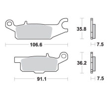 Sbs тормозні колодки kh443 позашляховик агломерація yamaha yfm 550 grizzly '09-'16, yfm 700 grizzly '07-'17, 09-'14 колір золото