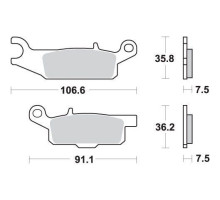 Sbs гальмівні колодки kh444 позашляховик агломерація yamaha yfm 550 grizzly '09-'16, yfm 700 '07-'17, yfm 250 raptor '09-'14 колір золото