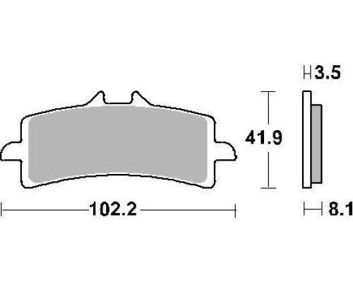 Гальмівні колодки sbs kh447 racing dual carbon колір чорний