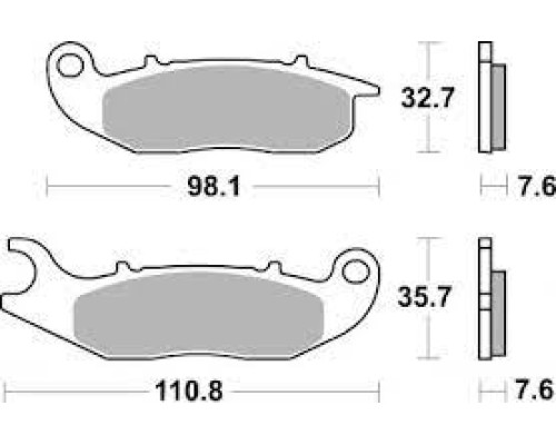 Гальмівні колодки sbs kh465 carbon tech ajp pr3/pr4/pr5 '13-,derbi terra/ciЗАДНІcross 125 '08-'16, honda crf 250l/m/r '13-, piaggio liberЗАДНІmedley 125/150 '16-, rijeju 125 marathon pro '11-, газ газ ec 250/300 '12-'1 6 лицьов