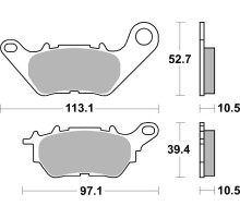 Гальмівні колодки sbs kh662 street standard ceramic підходять: yamaha yzf-r25 '15-'20, yzf-r3 '15-'20, mt-03 '16-'20, mt-25 '16-'20 задні