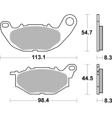 Гальмівні колодки sbs kh663 підходить: yamaha yzf-r25 '15-'17, yzf-r3 '15-'17, mt-03 '16-'17, mt-25 '17 перед (замінює rs суміш)