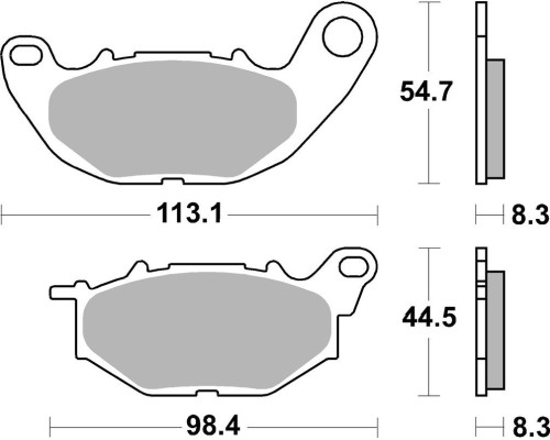 Гальмівні колодки sbs kh663 підходить: yamaha yzf-r25 '15-'17, yzf-r3 '15-'17, mt-03 '16-'17, mt-25 '17 перед (замінює rs суміш)