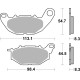 Гальмівні колодки sbs kh663 підходить: yamaha yzf-r25 '15-'17, yzf-r3 '15-'17, mt-03 '16-'17, mt-25 '17 перед (замінює rs суміш)