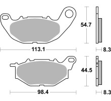 Гальмівні колодки sbs kh663 підходить: yamaha yzf-r25 '15-'17, yzf-r3 '15-'17, mt-03 '16-'17, mt-25 '17 перед (замінює rs суміш)
