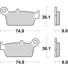 Гальмівні колодки kh131/3 street standard jincheng jc 125 2b '97, motour union jc 125 deer '98-'99 колір чорний
