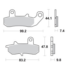 Sbs akcija гальмівні колодки kh157 street excel/racing sinter золотого кольору