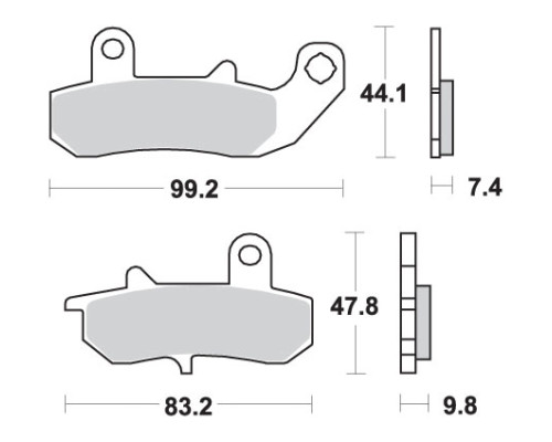 Sbs akcija гальмівні колодки kh157 street excel/racing sinter золотого кольору