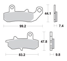 Sbs akcija гальмівні колодки kh157 street excel/racing sinter золотого кольору